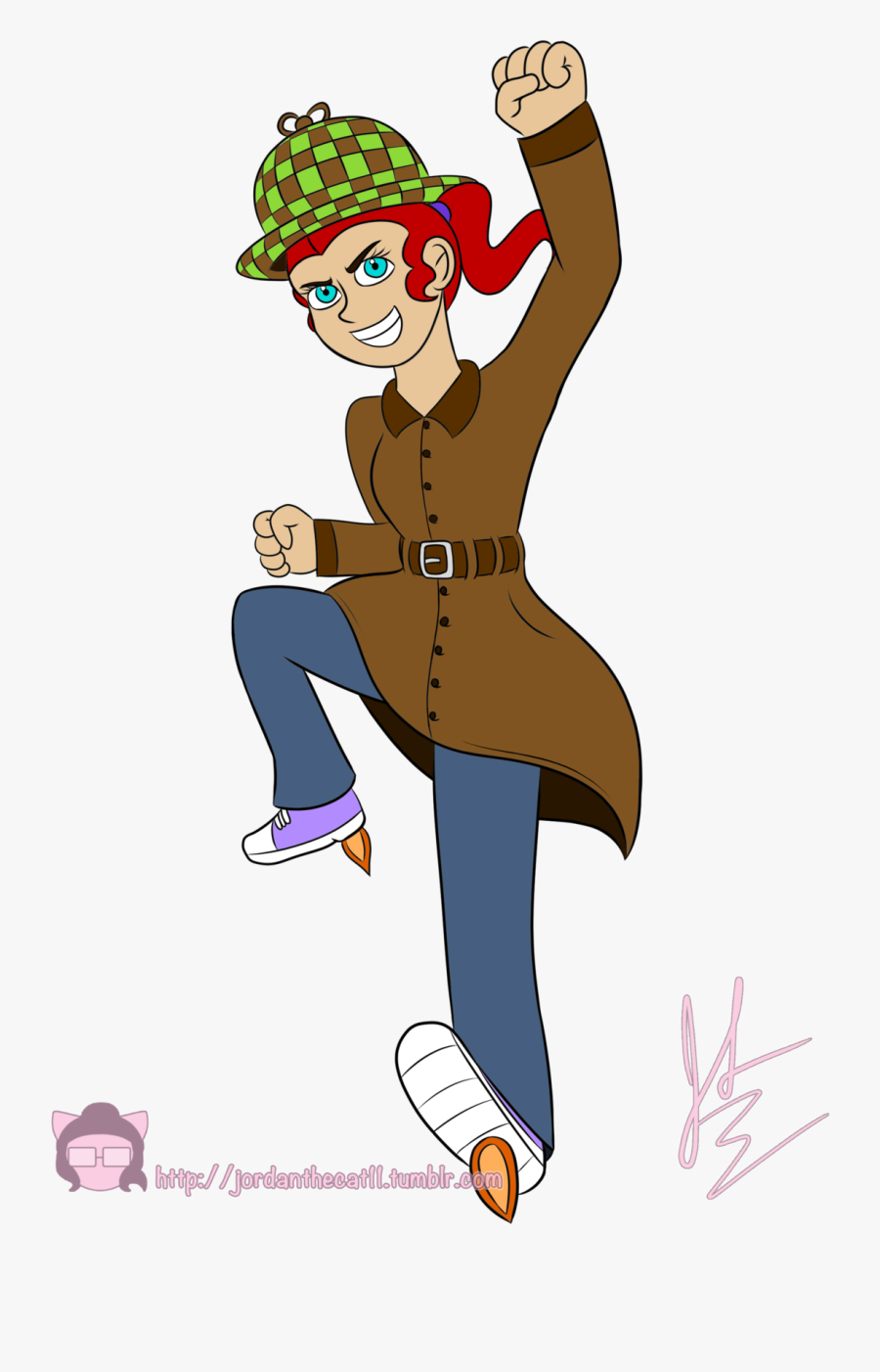 Did A Redesign Of My Original Character, Sherlock Shannen - Cartoon, Transparent Clipart