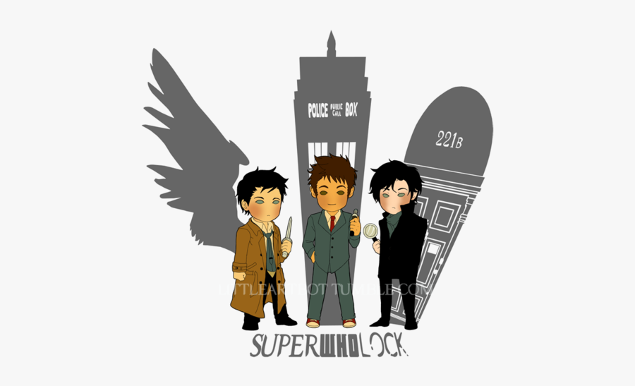 Doctor Who, Sherlock, And Supernatural Image - Dr Who Supernatural Sherlock, Transparent Clipart