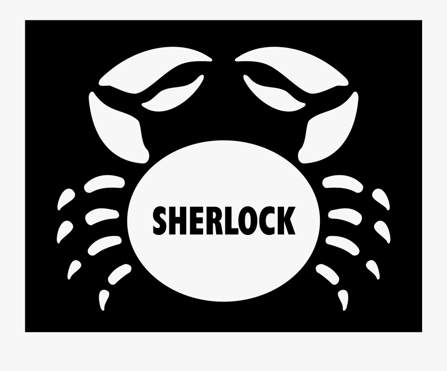 Sherlock Logo Black And White - Illustration, Transparent Clipart