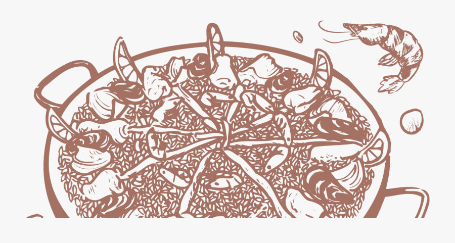 Paella Drawing, Transparent Clipart