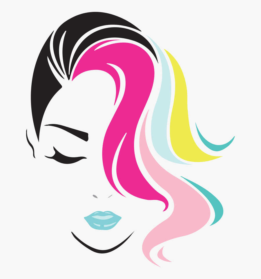 Hair And Face Logo, Transparent Clipart