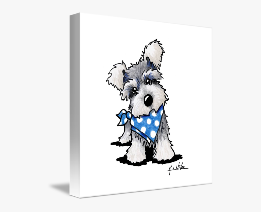 Schnauzer In Dots By Kim Niles - Easy Schnauzers To Draw, Transparent Clipart