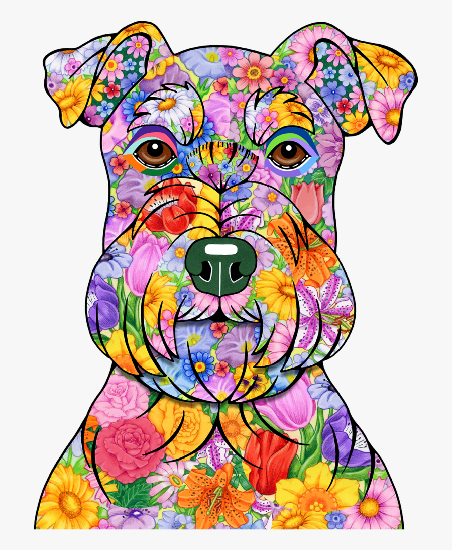 Flower Art Schnauzer Sneaker - Airedale Terrier, Transparent Clipart