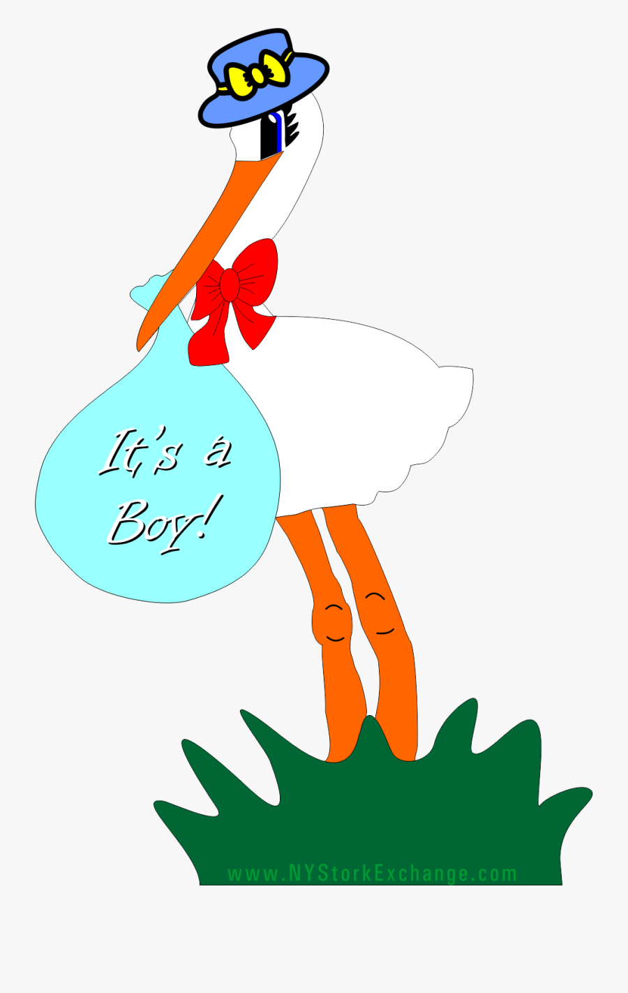 Stork Clipart Birth Announcement, Transparent Clipart