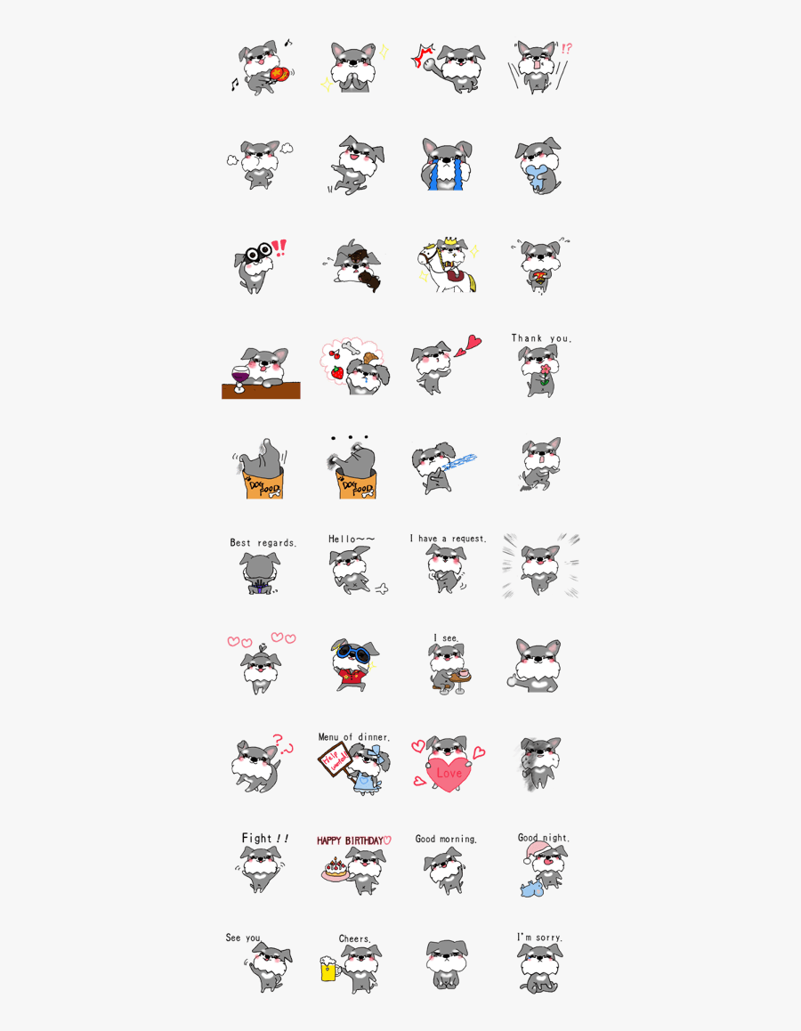 Schnauzer, Shizukutan -, Transparent Clipart