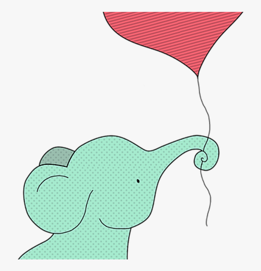Baby Elephant With A Heart Balloon Tote Bag For Sale, Transparent Clipart