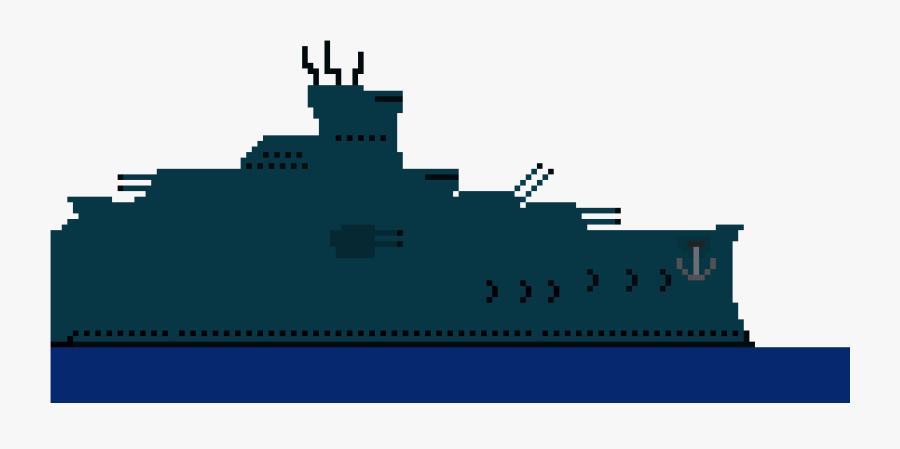 Pixel Art Battle Ship, Transparent Clipart