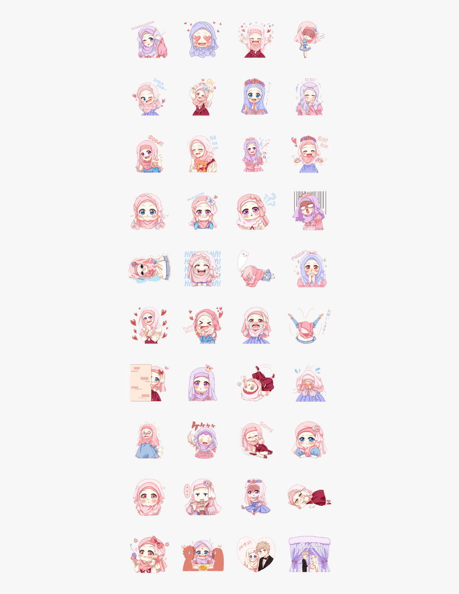 Hijab Princess - Kawaii Girl Hijab Png, Transparent Clipart
