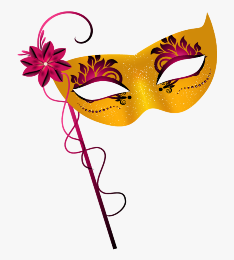 #mq #yellow #pink #mask #masquerade - Masquerade Mask Transparent, Transparent Clipart