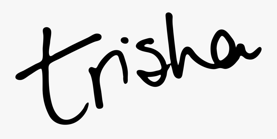 Trisha Calligraphy, Transparent Clipart