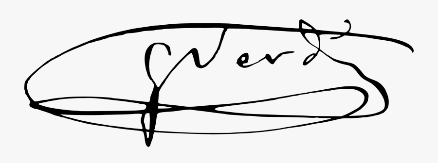 Giuseppe Verdi Signature, Transparent Clipart