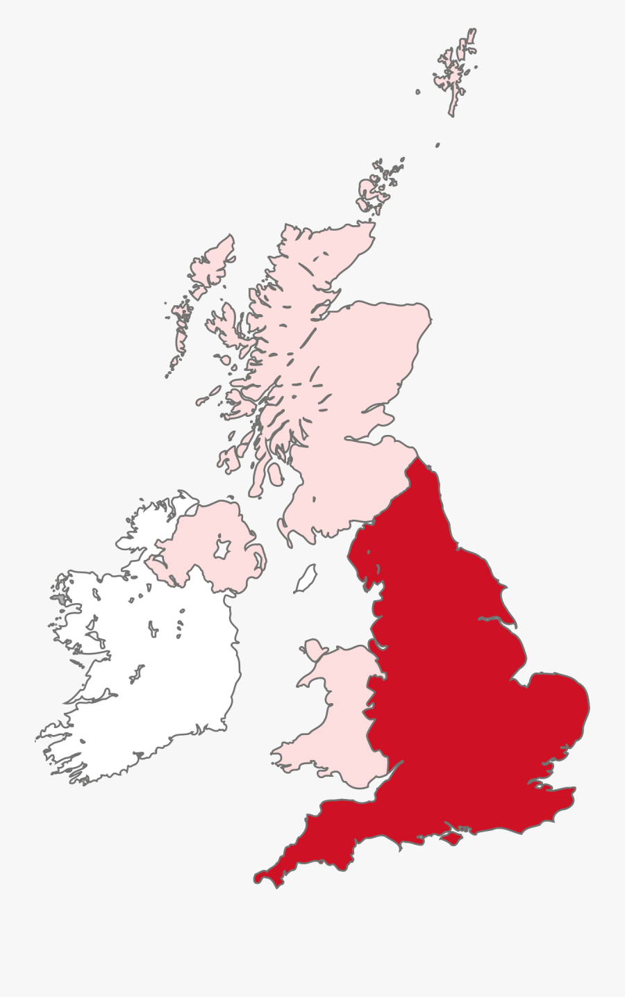 England Map Png, Transparent Clipart
