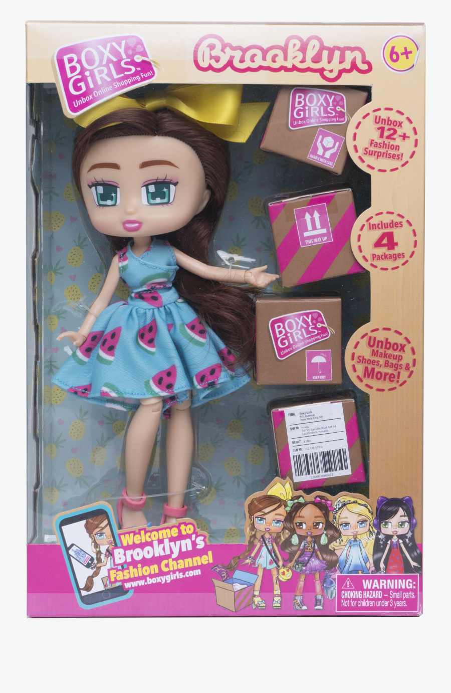 Boxy Girl Doll Brooklyn, Transparent Clipart
