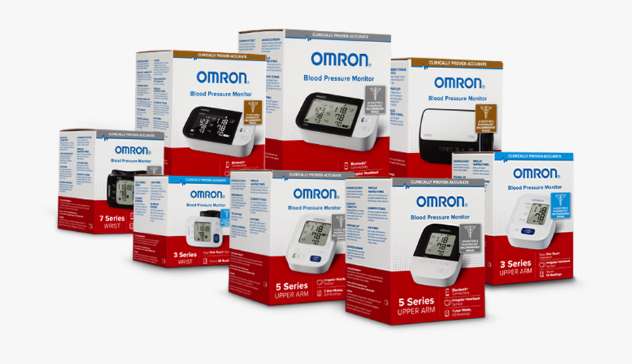 Omron New Line Of Blood Pressure Monitors - Label, Transparent Clipart