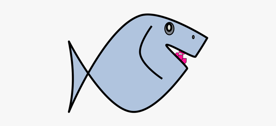Cartoon Blue Fish - Drawing, Transparent Clipart