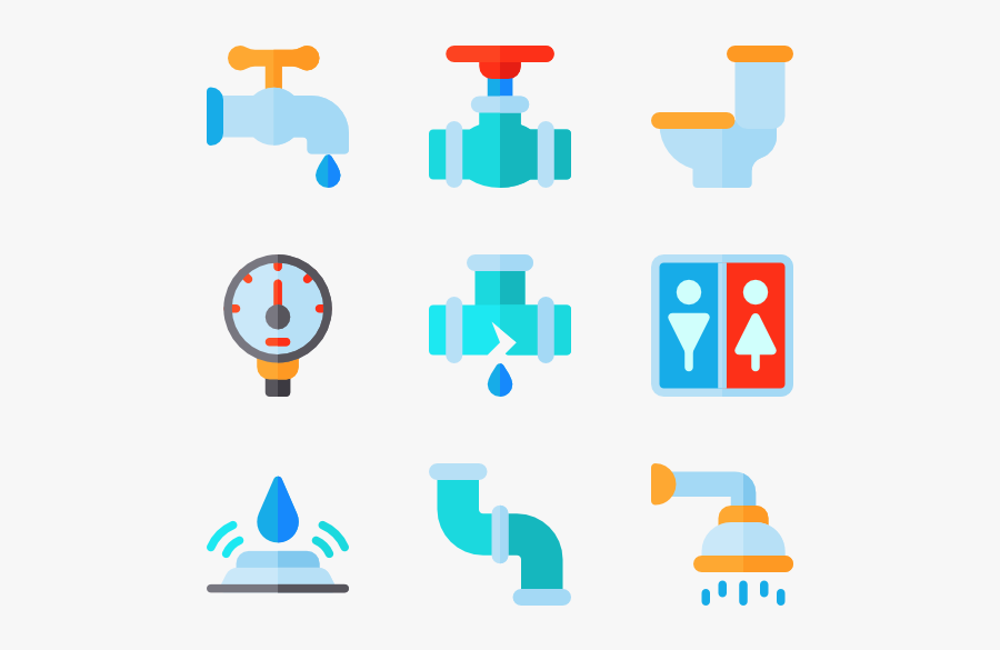 Plumber Icons Free Vector - Plumbing Icon Png, Transparent Clipart