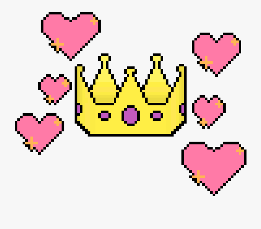 Pink Crown Png Pixel, Transparent Clipart