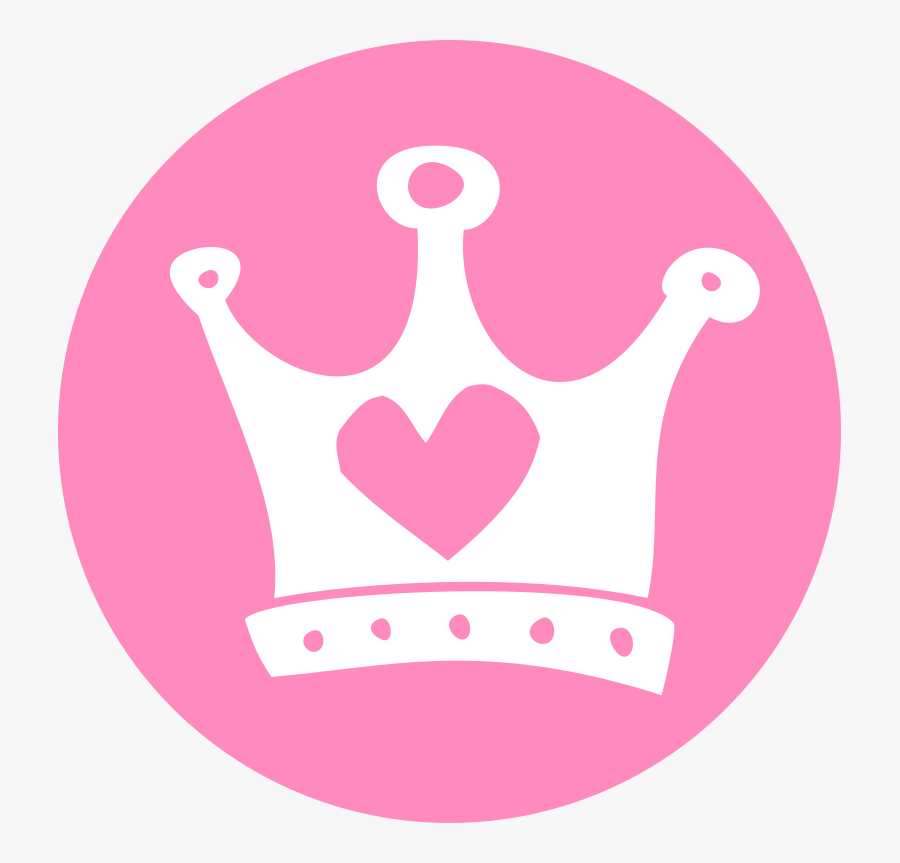 Crown Circle Pink, Transparent Clipart