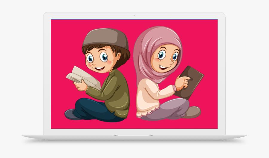 Muslim Kids Reading, Transparent Clipart