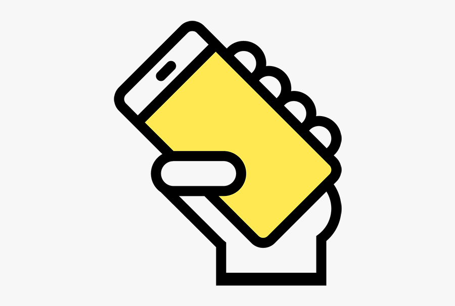 Icono Celular En Mano, Transparent Clipart