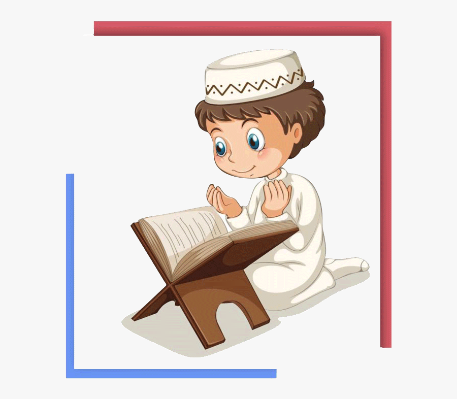 Child Reading Quran, Transparent Clipart