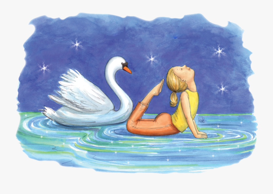 Swan Pose Kids Yoga, Transparent Clipart