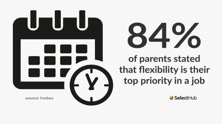 84 Percent Of Parents Stated That Flexibility Is Their - Blue Calendar Icon Png, Transparent Clipart