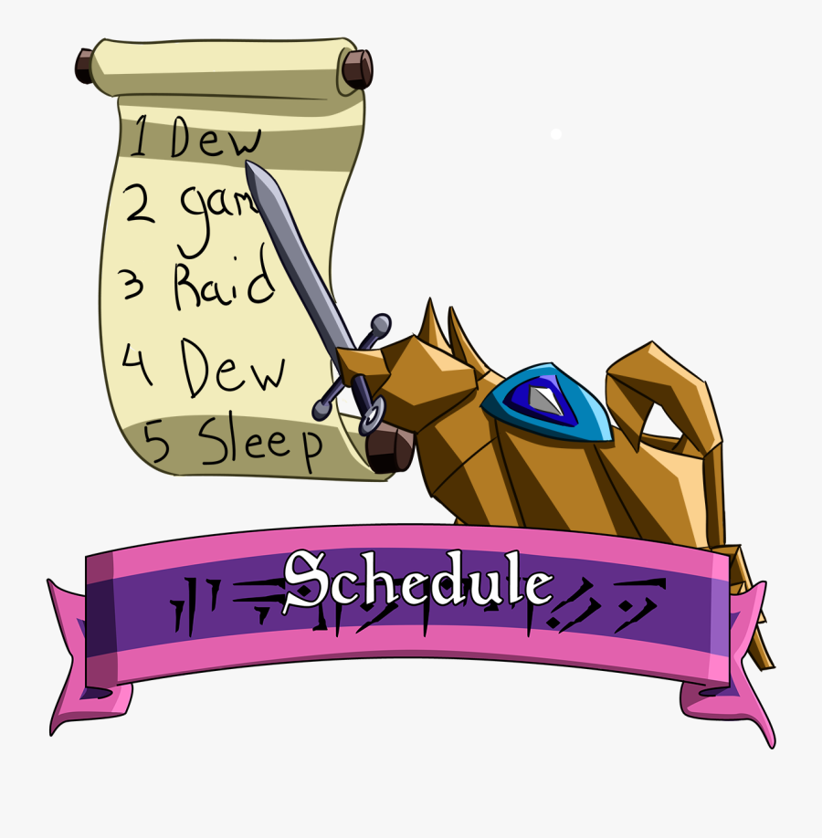 Schedule Banner - Cartoon, Transparent Clipart
