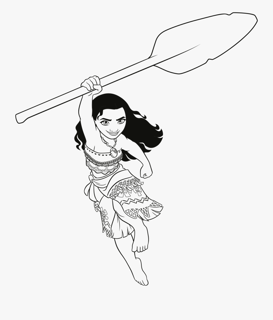 Moana Waialiki Coloring Page Disney"s First Polynesian - Disegni Da Colorare Oceania, Transparent Clipart