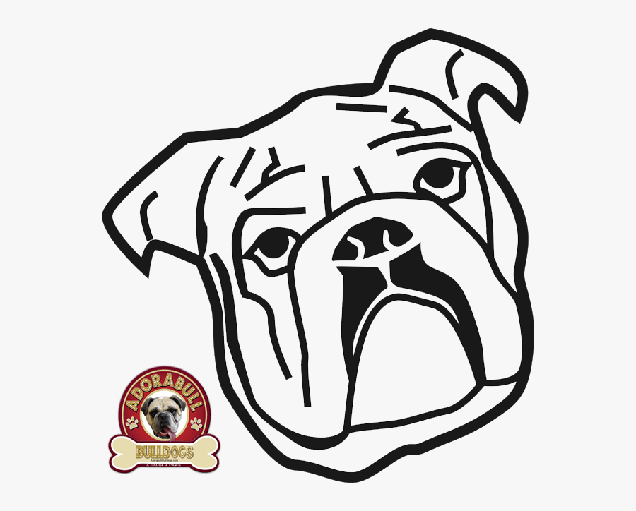 Adorabull Bulldogs Adorebulldogs Twitter Png English - Kepala Anjing Hitam Putih, Transparent Clipart