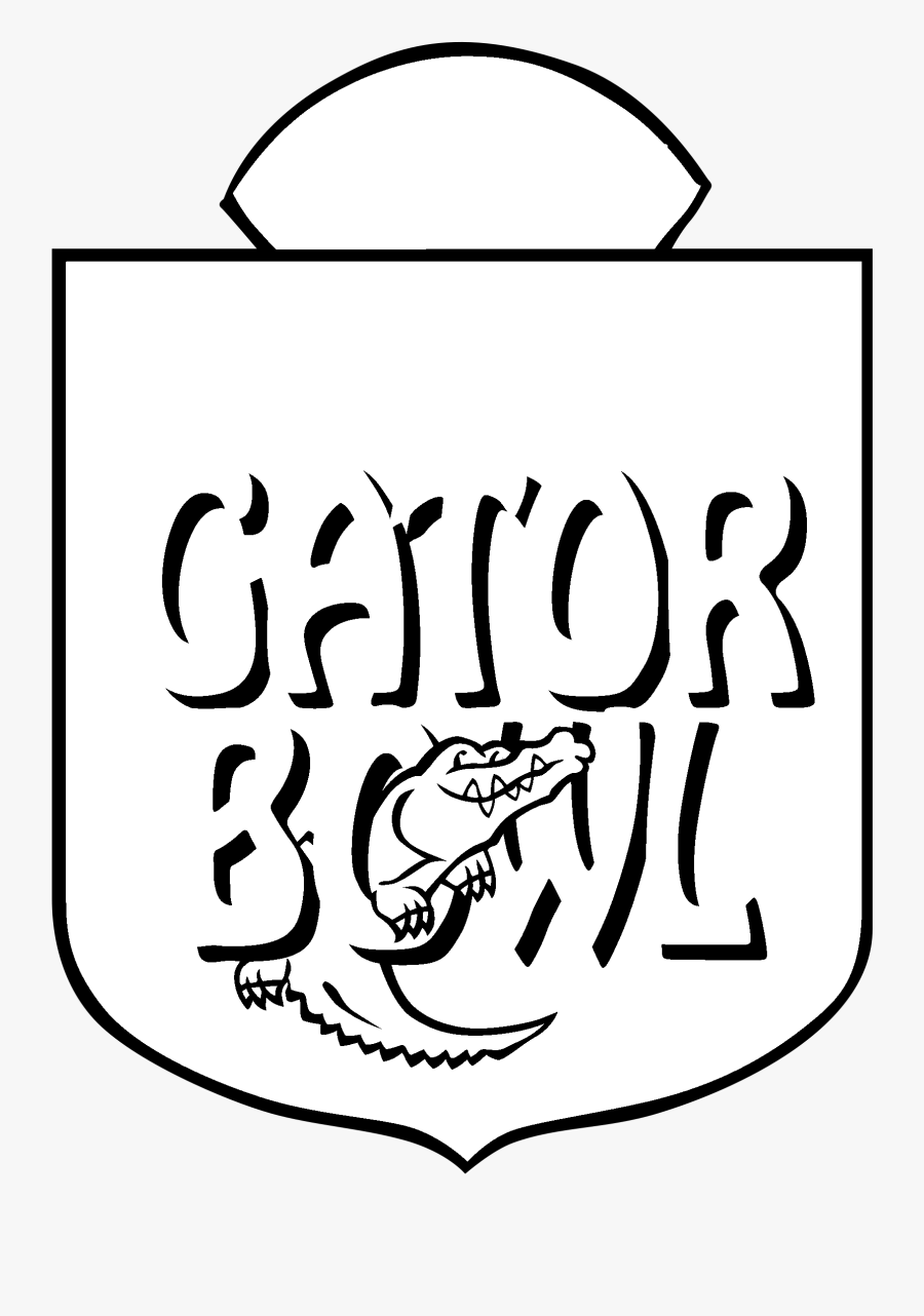 Gator Bowl Logo Black And White, Transparent Clipart