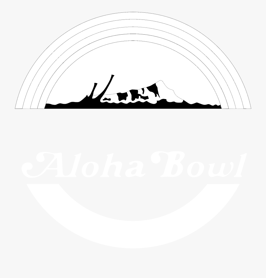 Aloha Bowl Logo Black And White - Silhouette, Transparent Clipart