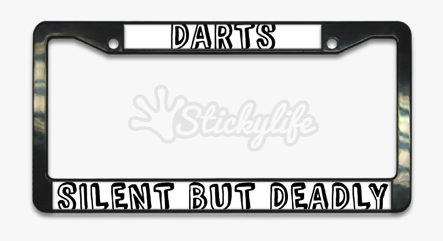 Darts License Plate Frame - Sign, Transparent Clipart