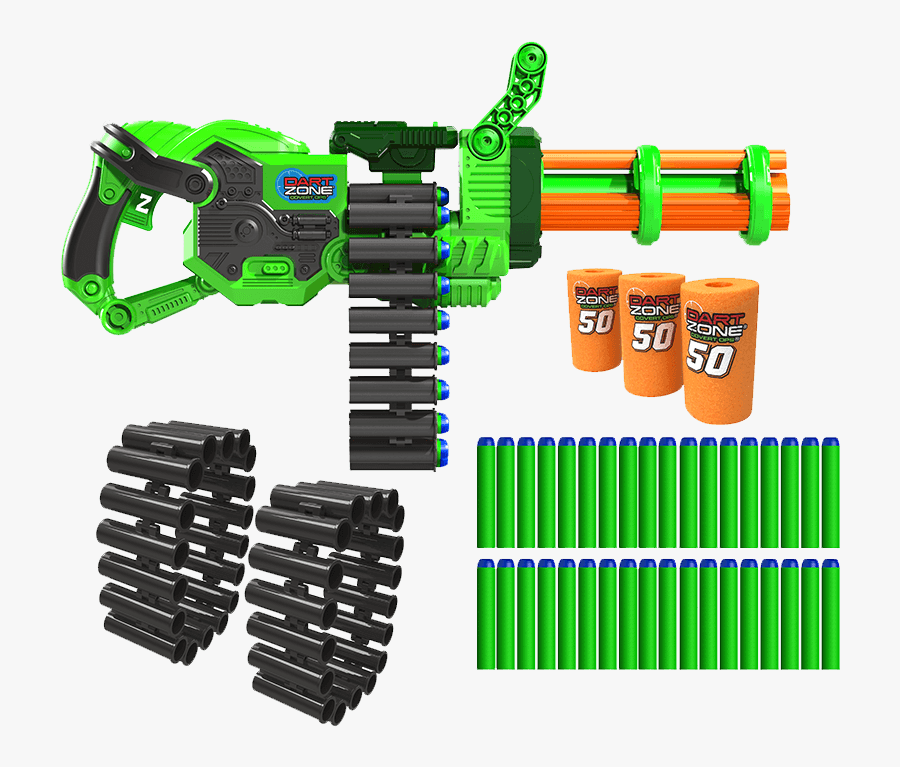 The Dart Zone® Super Commando Gatling Blaster - Dart Zone, Transparent Clipart