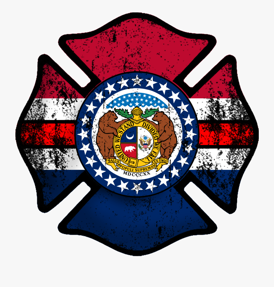 Missouri Flag State Outline, Transparent Clipart