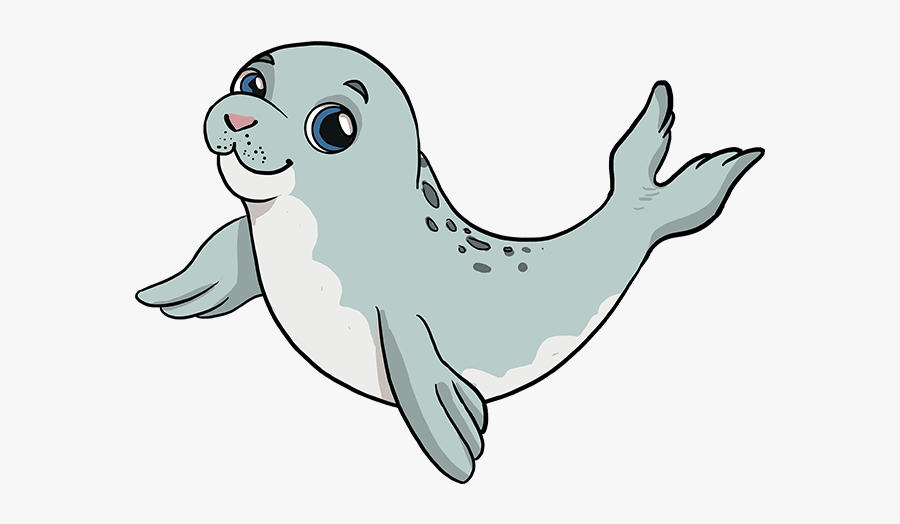 How To Draw Baby Seal - Draw A Baby Seal, Transparent Clipart