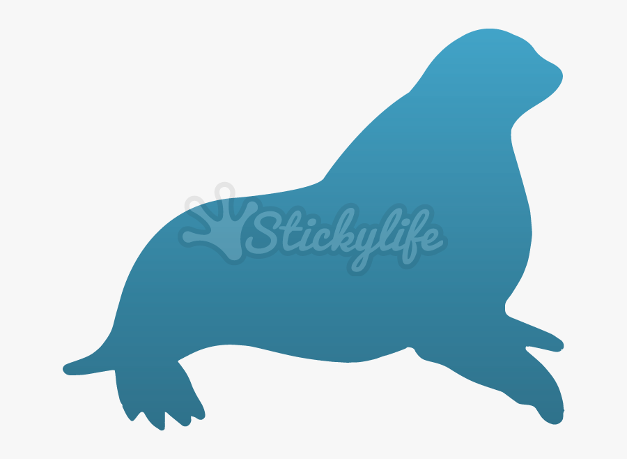 Seal Temporary Tattoo - Sea Lion Silhouette Png, Transparent Clipart