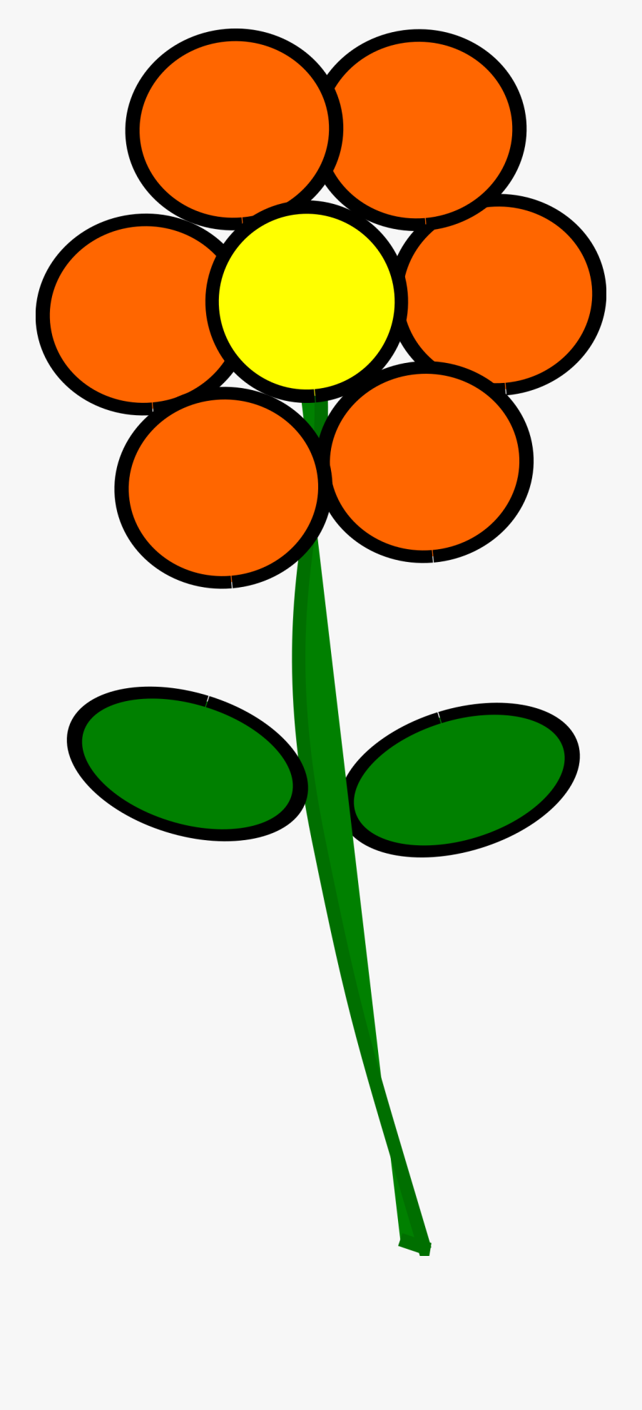 Flower 3 Orange Clip Arts, Transparent Clipart