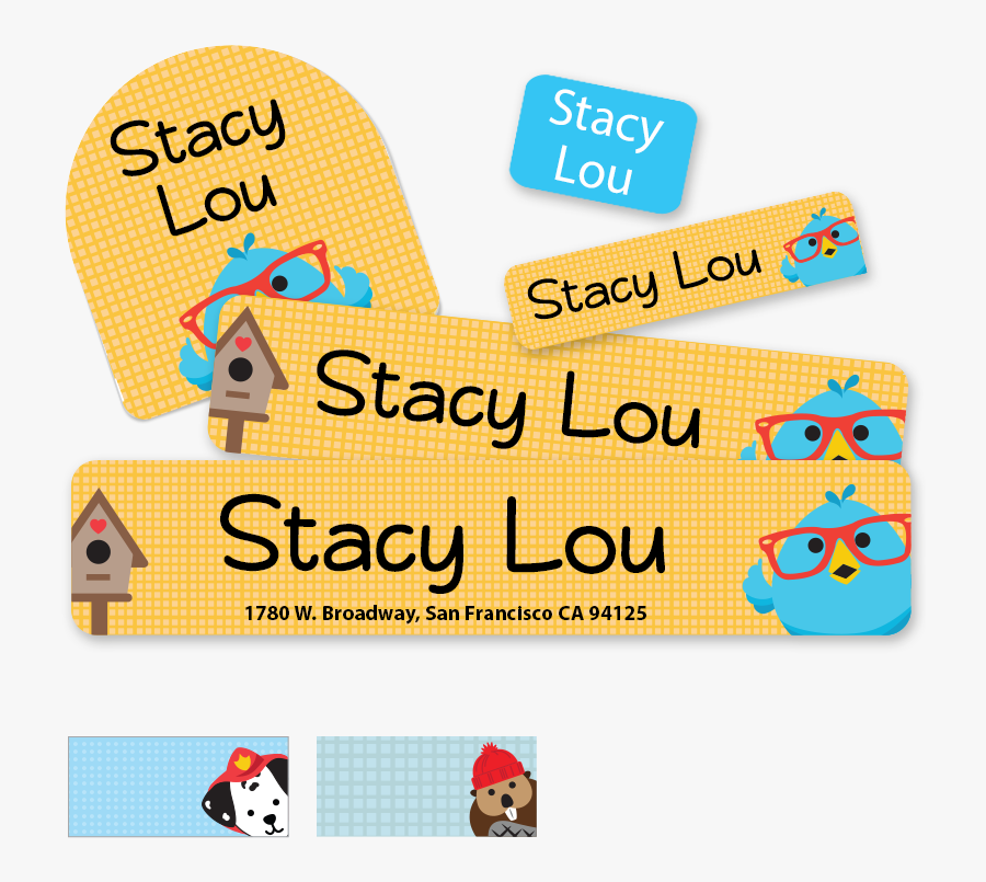 Camp Labels Tweet Bird Dog And Beaver, Transparent Clipart
