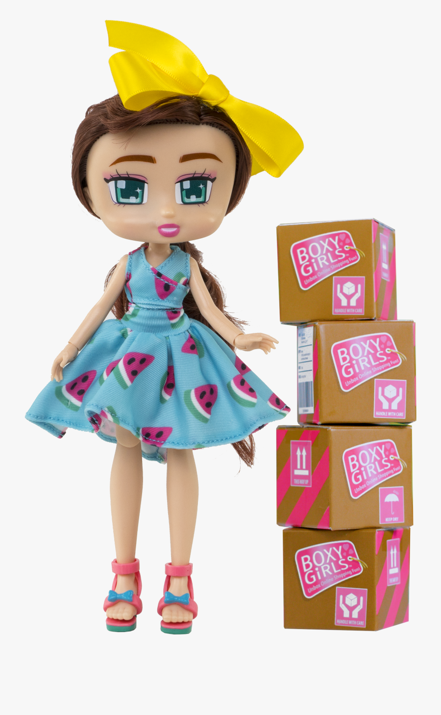 Boxy Girl Brooklyn Doll, Transparent Clipart