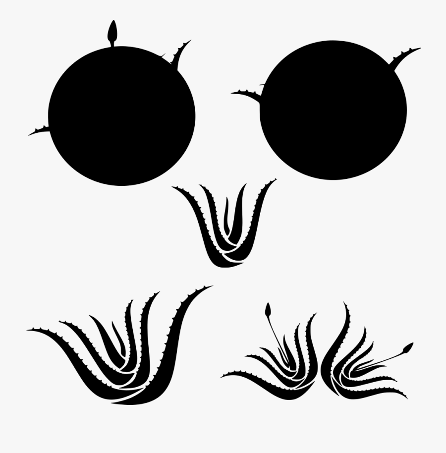 Aloe Vera Silhouette, Transparent Clipart