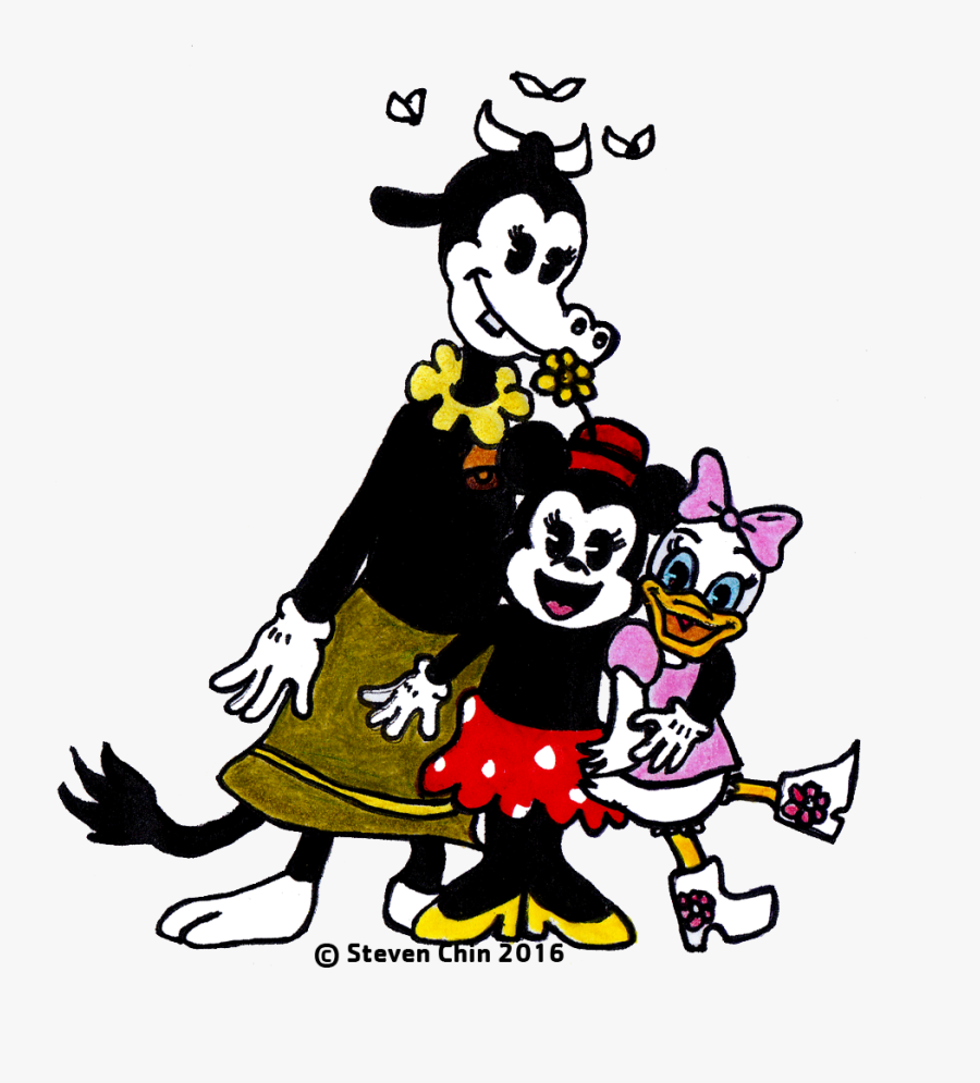 Clarabelle Cow Png Free Download - Minnie Mouse Daisy Duck And Clarabelle Cow, Transparent Clipart