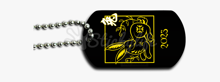 Year Of The Rabbit Dog Tag Front - Illustration, Transparent Clipart