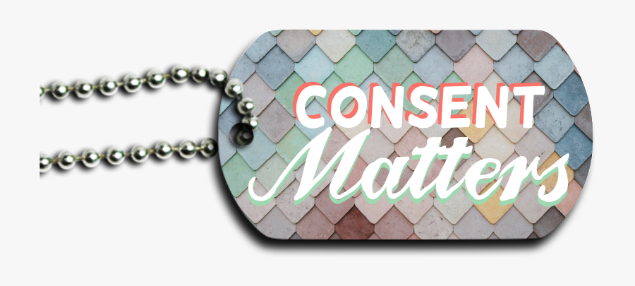 Consent Matters Rainbow Dog Tag - Chain, Transparent Clipart