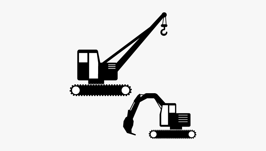 Truck Crane Silhouette, Transparent Clipart