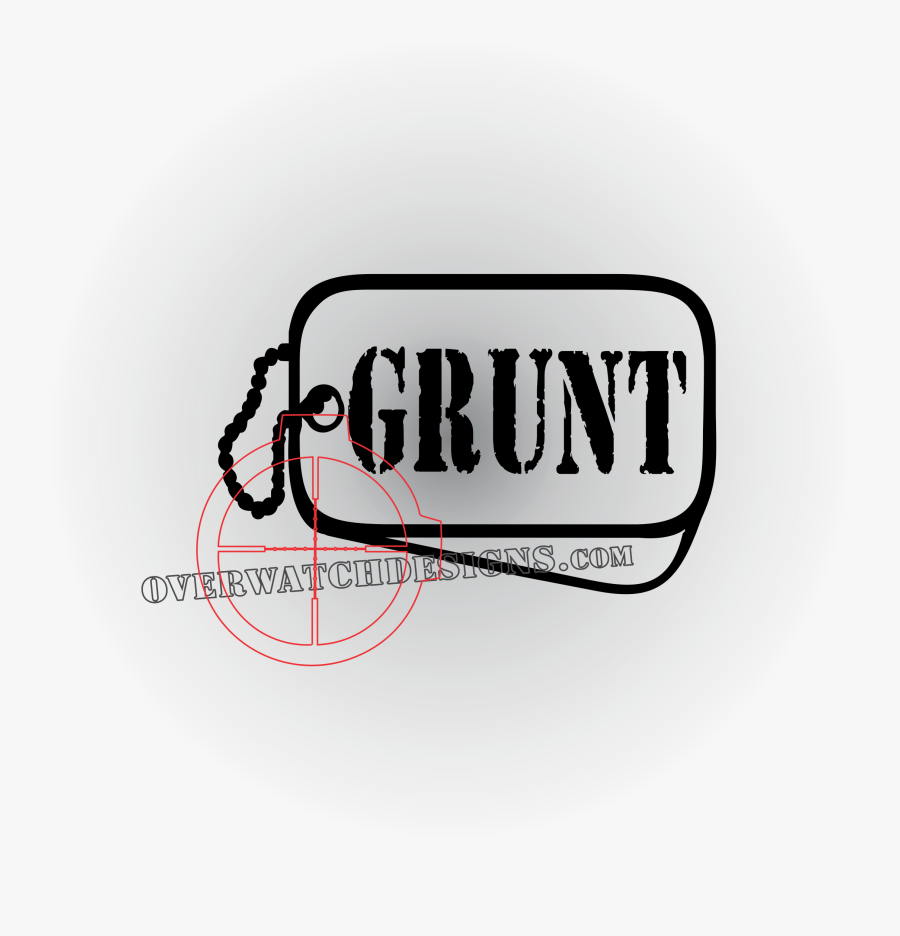 Grunt Dogtag Decal - Graphic Design, Transparent Clipart