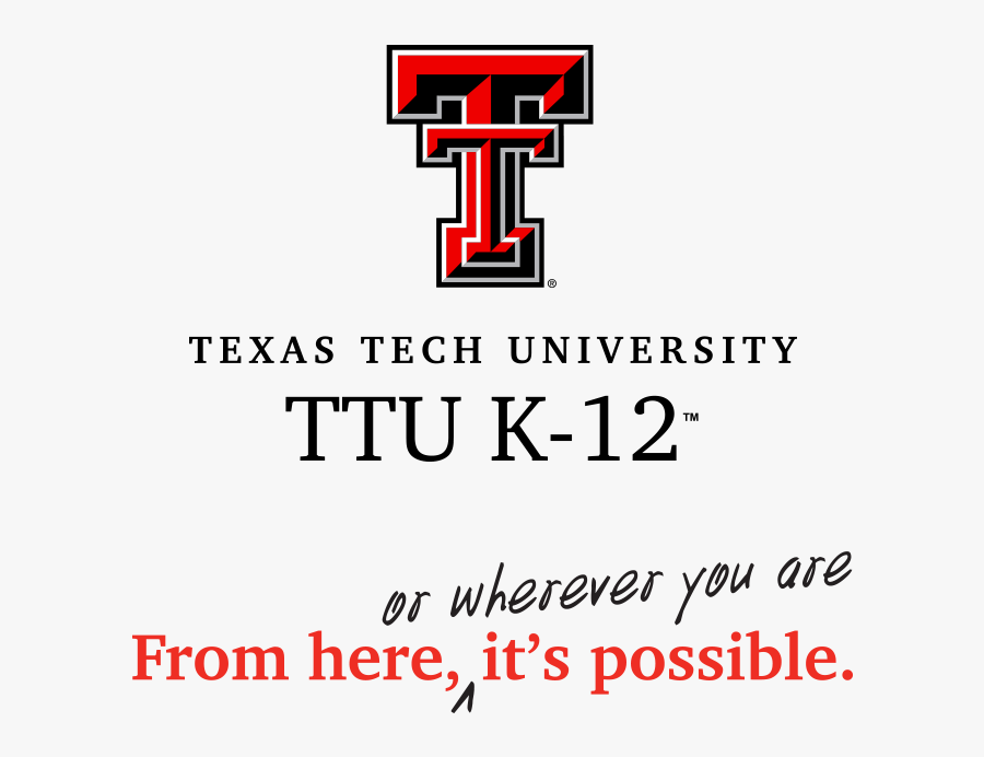 Ttu K-12 Logo - Texas Tech University, Transparent Clipart