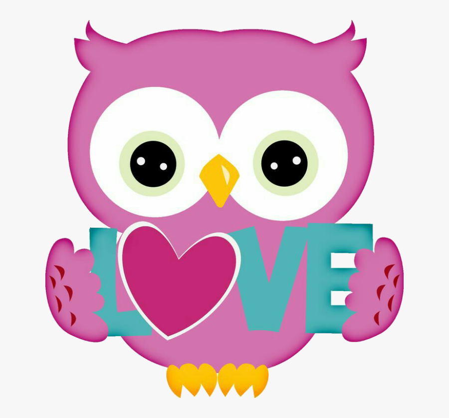 #puppylove #owl #cute #love #animal #pink - Pink Owl Png Transparent, Transparent Clipart
