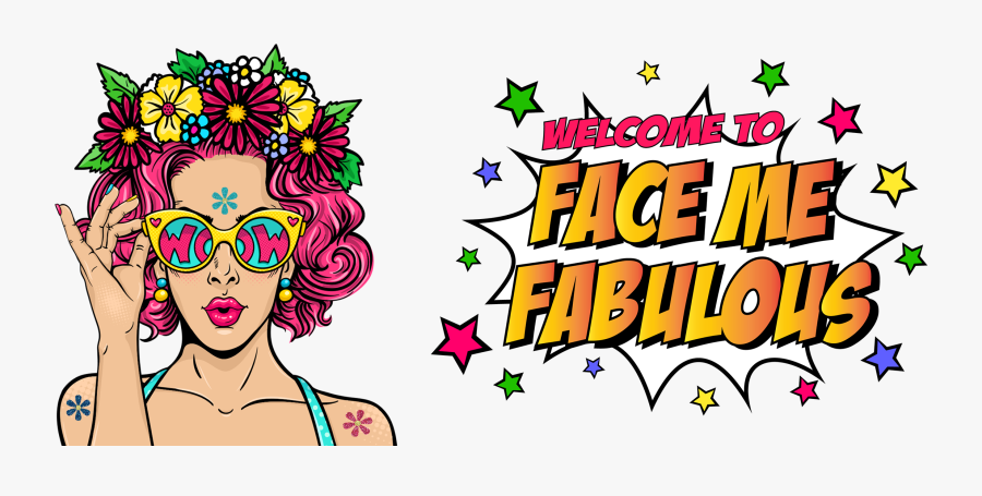 Face Me Fabulous Banner Image, Transparent Clipart