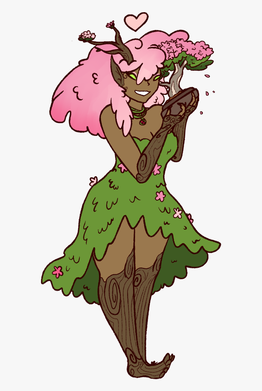 Cherry A Dryad Bonded To A Lil Bonsai Tree So She Can - Cute Dryads, Transparent Clipart